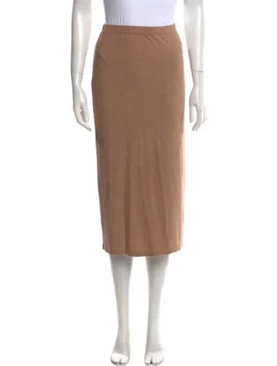 Pre-owned Reformation Terry Cloth Midi Length Skirt In Neutral