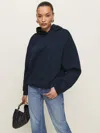 Reformation Tessa Hoodie In Midnight