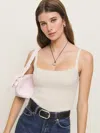 Reformation Tessa Regenerative Merino Sweater Tank In Cream