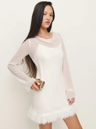 Reformation Tetty Dress In Ivory