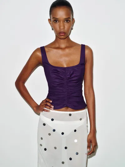 Reformation Thistle Top Purple 12
