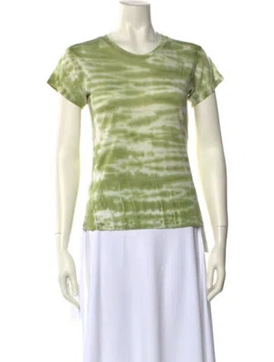 Pre-owned Reformation Tie-dye Print Crew Neck T-shirt In Green