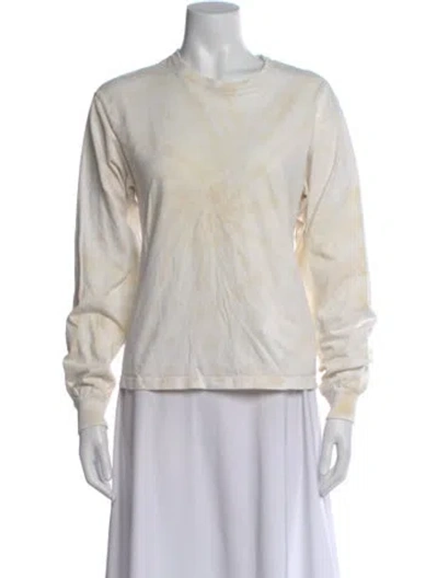 Pre-owned Reformation Tie-dye Print Crew Neck T-shirt In Neutral