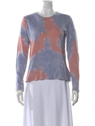 Pre-owned Reformation Tie-dye Print Crew Neck T-shirt In Purple