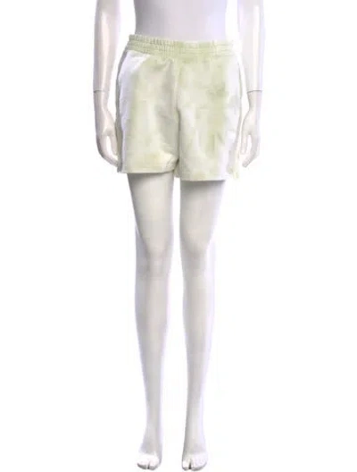 Pre-owned Reformation Tie-dye Print Mini Shorts In White