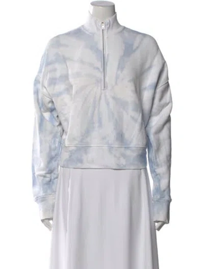 Pre-owned Reformation Tie-dye Print Mock Neck Sweatshirt In Multi