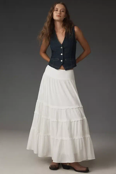 REFORMATION TIERED MIDI SKIRT