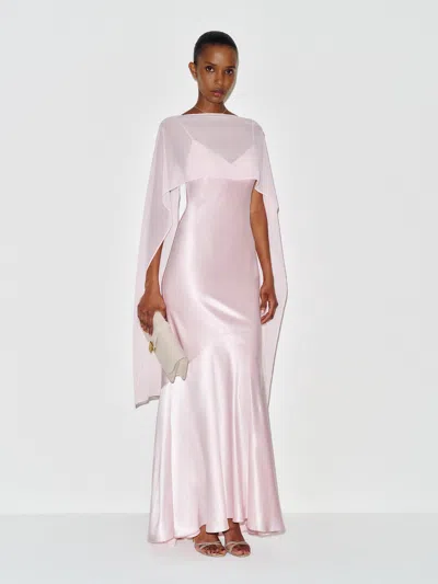 Reformation Robe En Soie Tiffani Rose 34 In Neutral