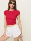 Reformation Tiffie Linen Short In White