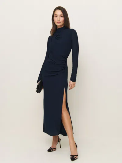 Reformation Tilda Dress In Navy