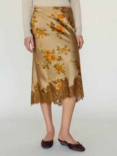 Reformation Tilda Heeled Mule In Brown