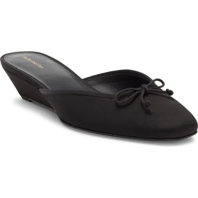 Reformation Tilda Wedge Heel Mule In Black