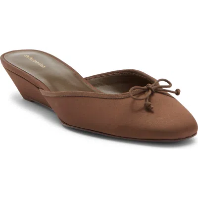 Reformation Tilda Wedge Heel Mule In Brown