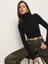 Reformation Tink Cashmere Bodysuit In Black