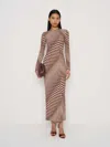 Reformation Tommie Knit Dress In Brown