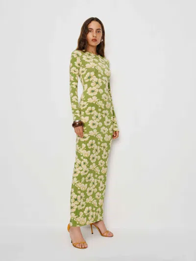 Reformation Tommie Knit Dress In Green