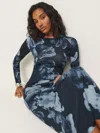 Reformation Tommie Knit Dress In Midnight Rose