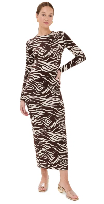Reformation Tommie Knit Dress Stampede In Black