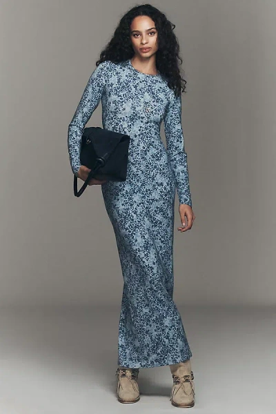 Reformation Tommie Knit Maxi Dress In Blue