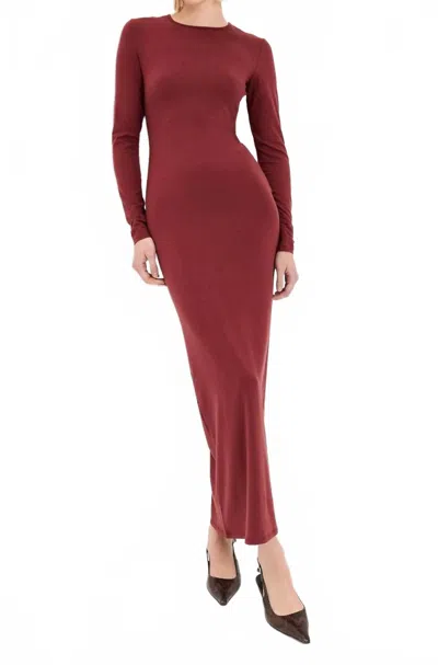 REFORMATION TOMMIE KNIT MAXI DRESS IN CHIANTI