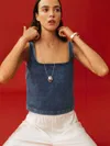 Reformation Top En Denim Kaia