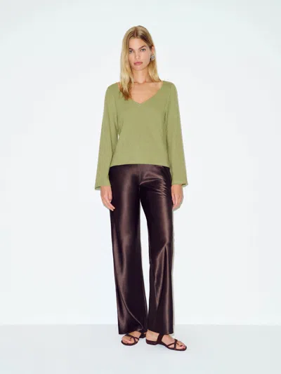 Reformation Top En Maille Mabel Vert L In Green
