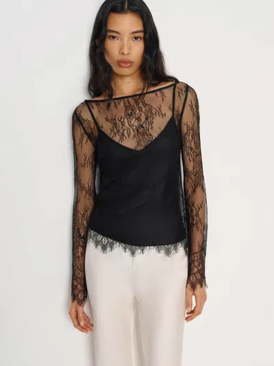 Reformation Top Marlow Noir 34 In Black