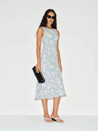 Reformation Topanga Dress Blue Small
