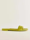 Reformation Tory Mule Sandal In Kiwi Satin