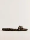 Reformation Tory Mule Sandal In Leopard Satin