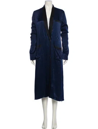 Pre-owned Reformation Trench Coat In Blue
