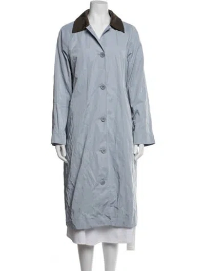 Pre-owned Reformation Trench Coat In Blue
