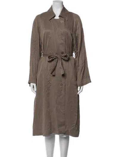 Pre-owned Reformation Trench Coat In Brown