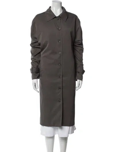 Pre-owned Reformation Trench Coat In Gray