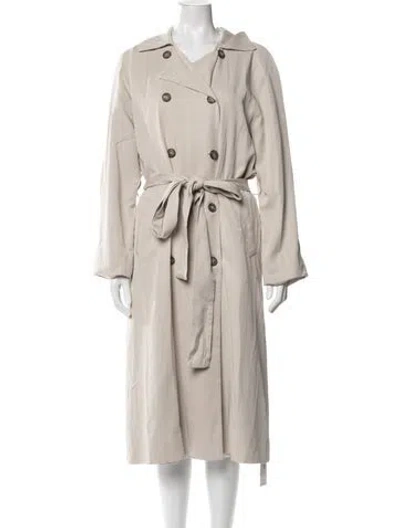 Pre-owned Reformation Trench Coat In Neutrals