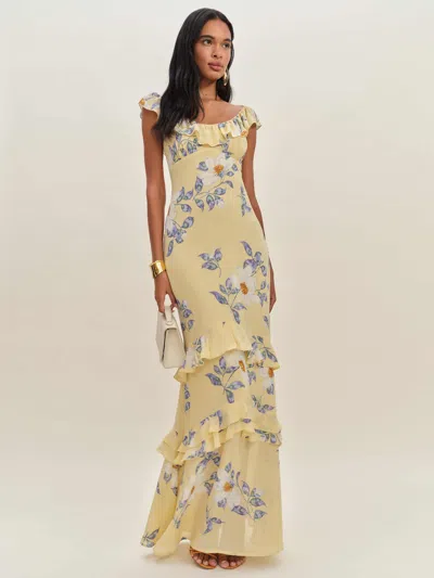 Reformation Tripoli Dress In Yellow