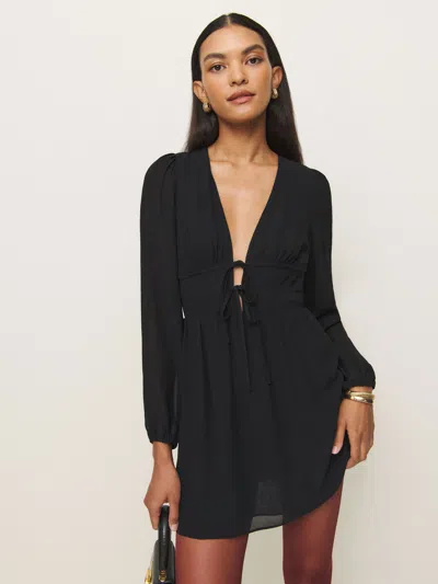 Reformation Tris Dress In Black