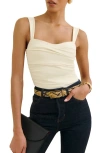 Reformation Trish Knit Tank In Neutral