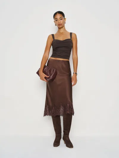 Reformation Trish Knit Top In Brown