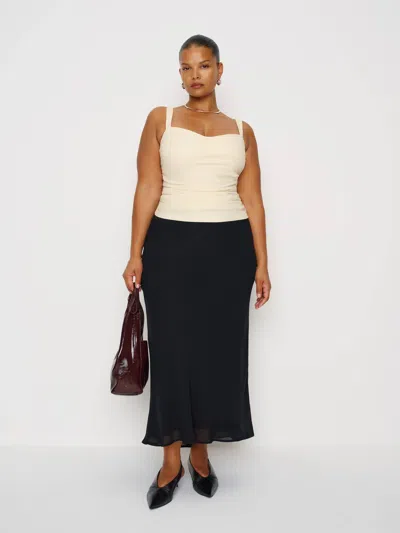 Reformation Trish Knit Top Es In White