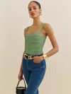 Reformation Trish Knit Top In Mint