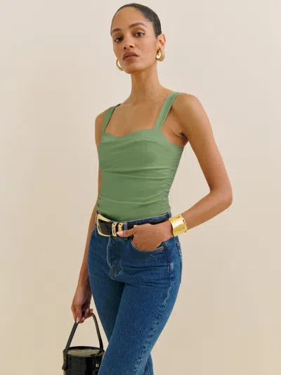 Reformation Trish Knit Top In Mint