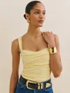 Reformation Trish Knit Top Pineapple In Pineapple