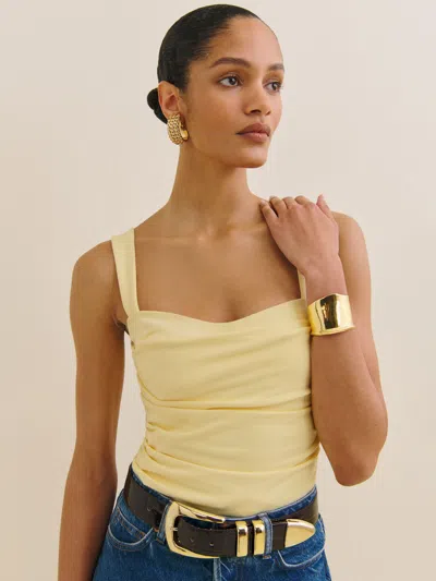 Reformation Trish Knit Top In Pineapple