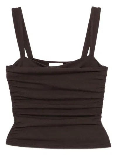 Reformation Trish Vest Top In Brown