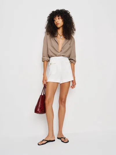 Reformation Trixie Linen Short In White