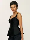 Reformation Truro Top In Black