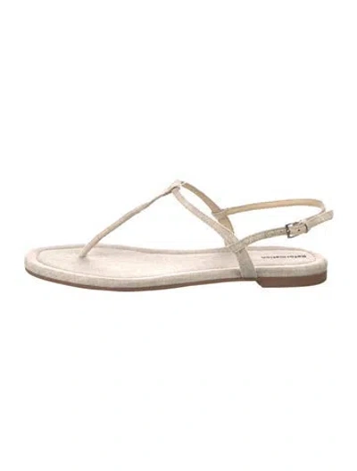 Pre-owned Reformation T-strap Sandals In Neutral