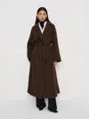 Reformation Tula Oversized Coat In Brown