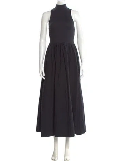 Pre-owned Reformation Turtleneck Long Dress In Gray